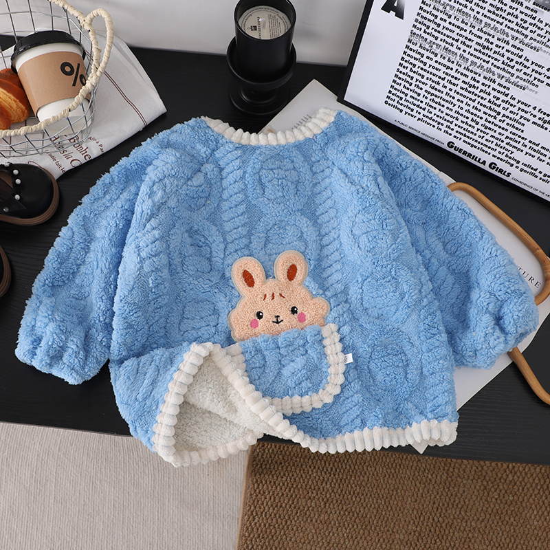 卡通卡通风卡通动漫罩衣反穿衣小童宝宝保暖外套