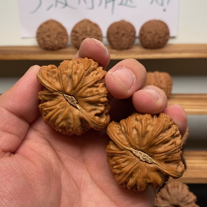 文玩核桃吊坠尖微修白狮子