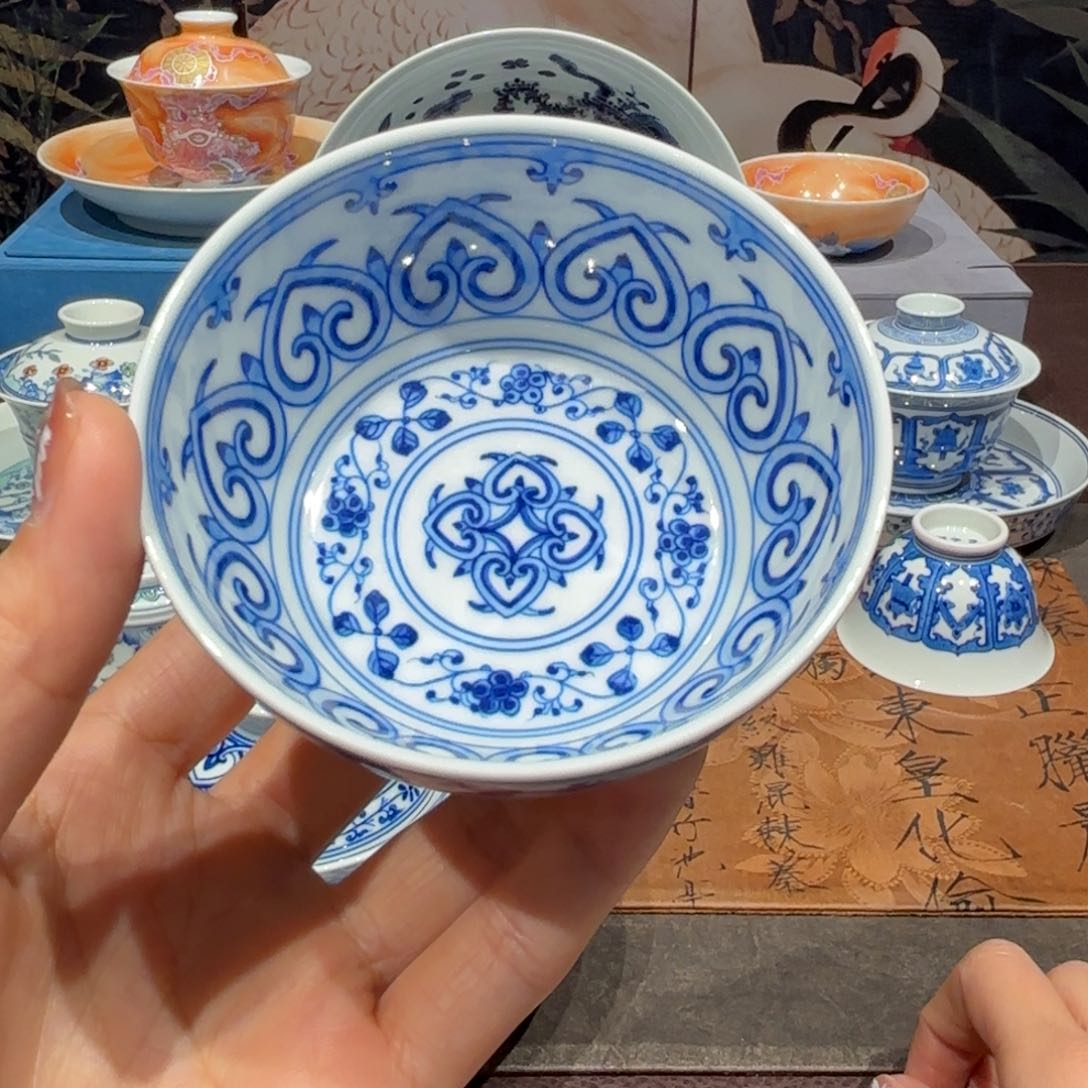瓷片手工手绘陶瓷茶具