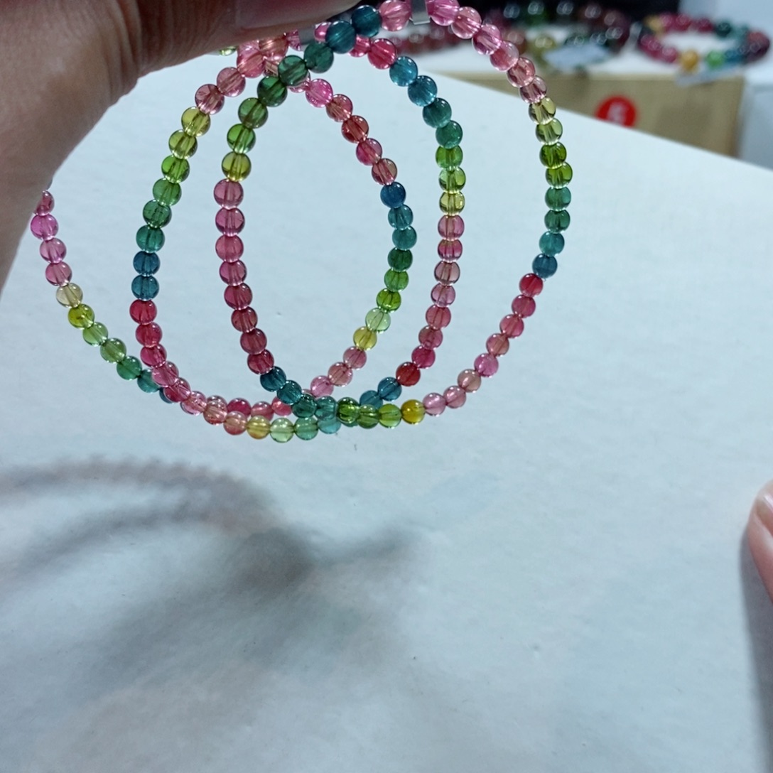 碧玺手链未镶嵌多样性发一条