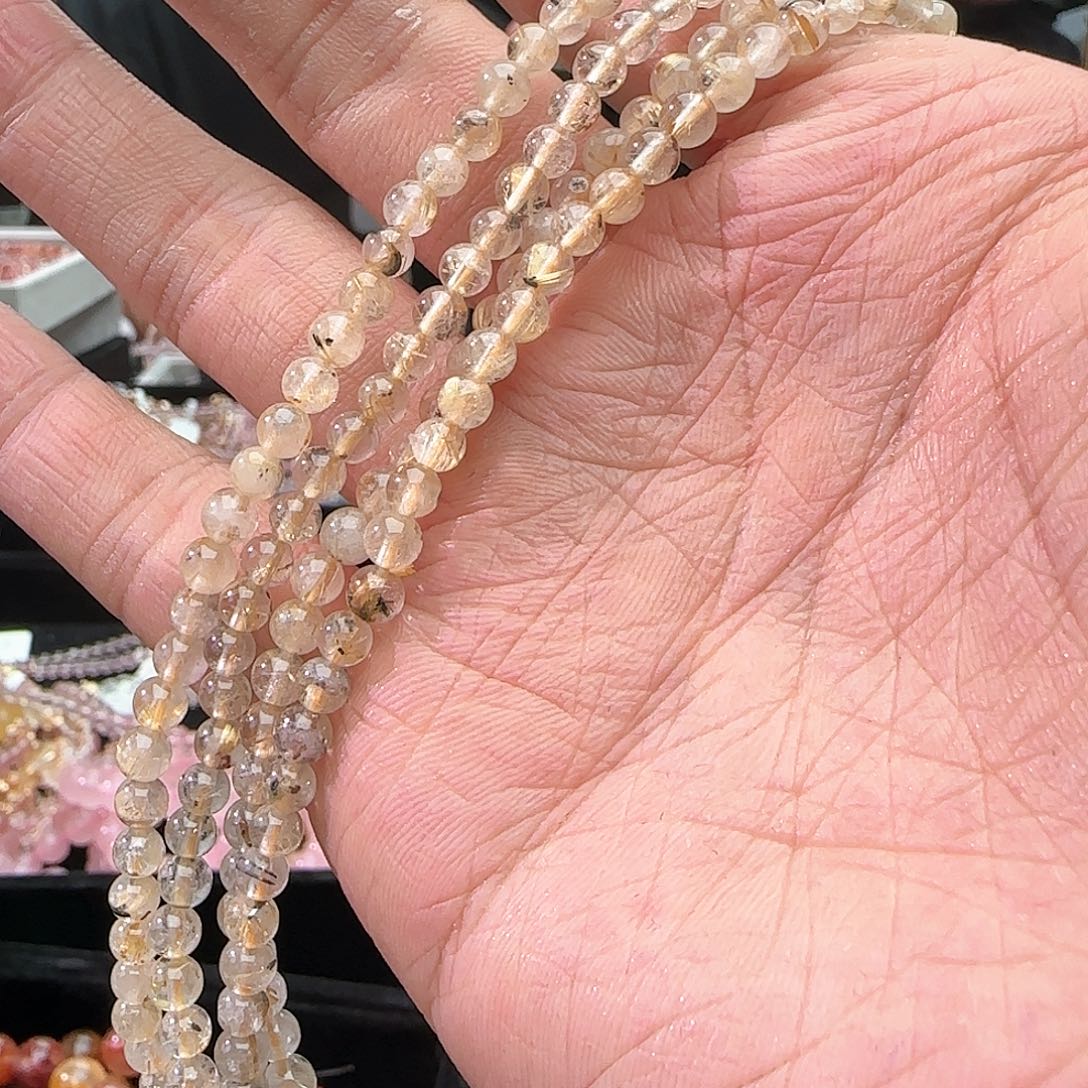 水晶手链未镶嵌钛金花