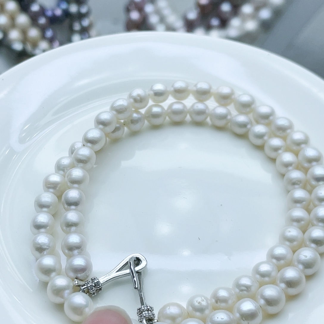 淡水珍珠颈饰钛钢