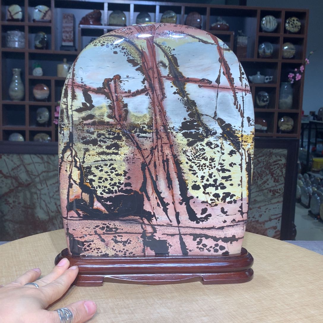 紫砂广西国画石摆件，收藏观赏