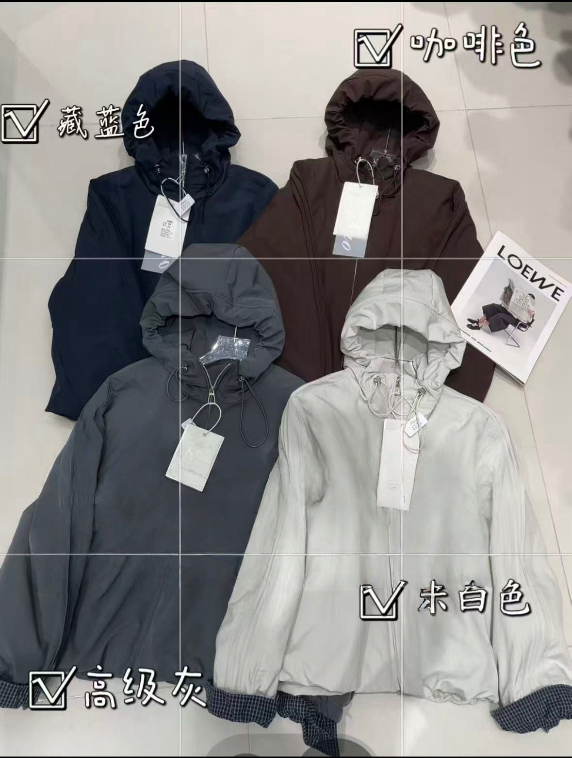 时尚连帽拼接加棉女士冲锋衣外套韩版宽松大码小个子高级感外套