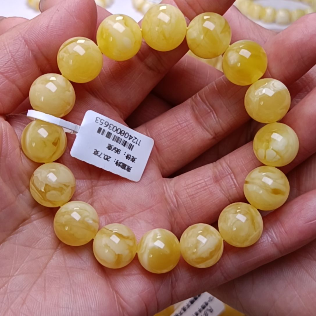未镶嵌蜜蜡手链山****林13+圆珠手串