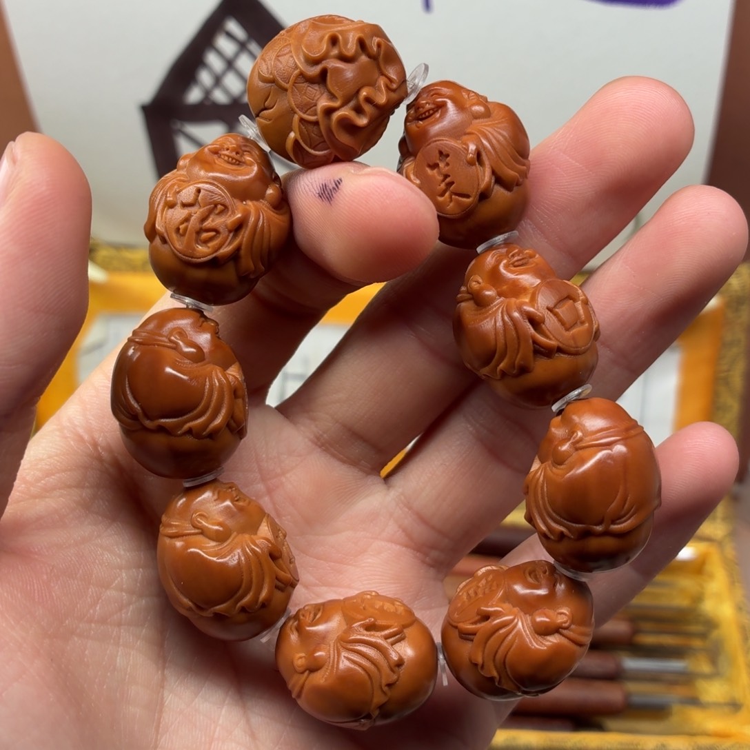 橄榄核吊坠笑口常开弥勒