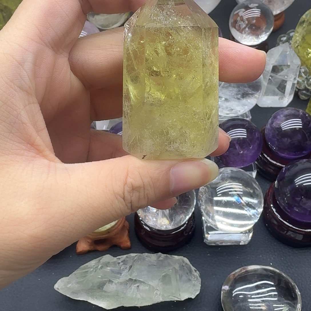 银S925镶嵌珠宝半成品黄晶