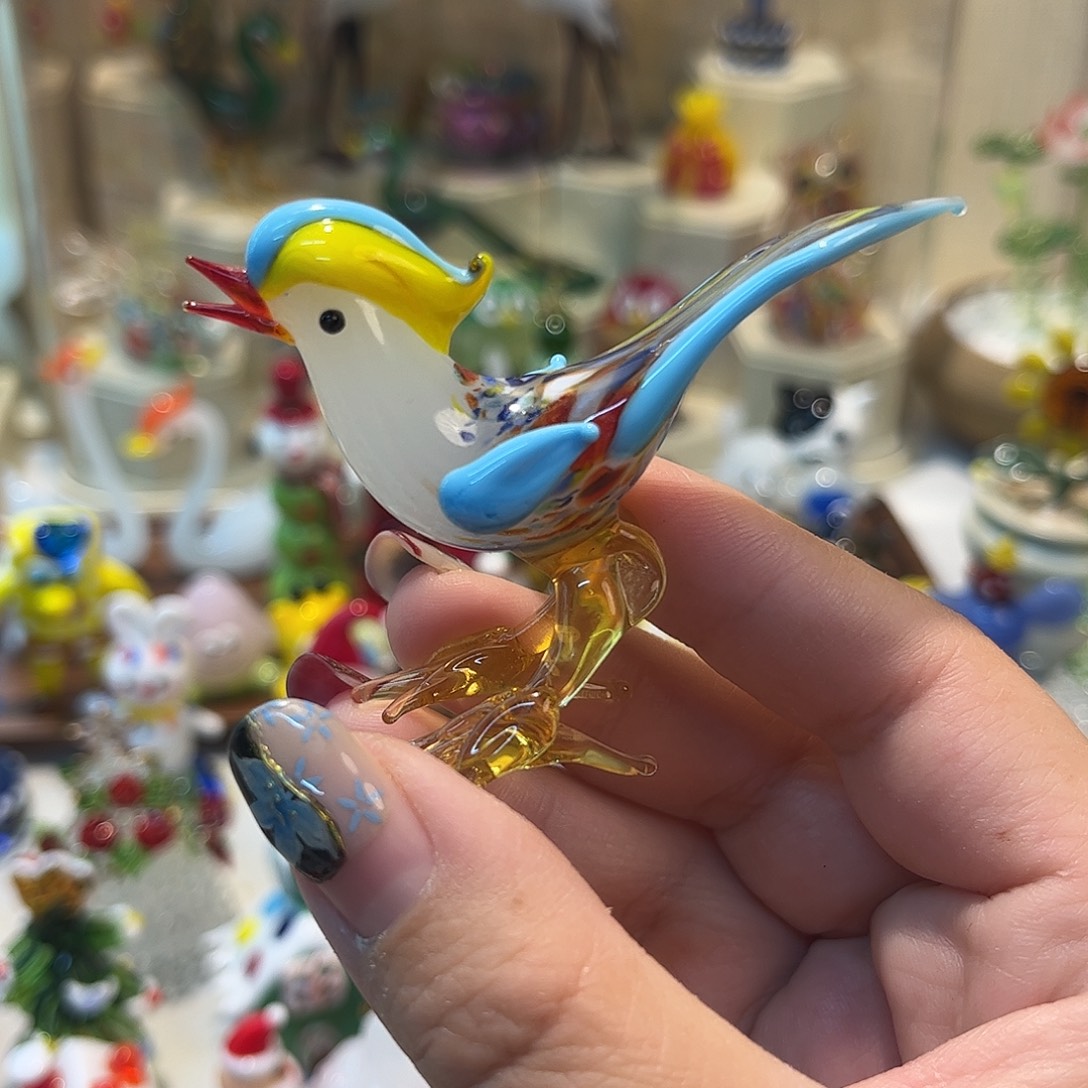 琉璃手工艺品小鸟