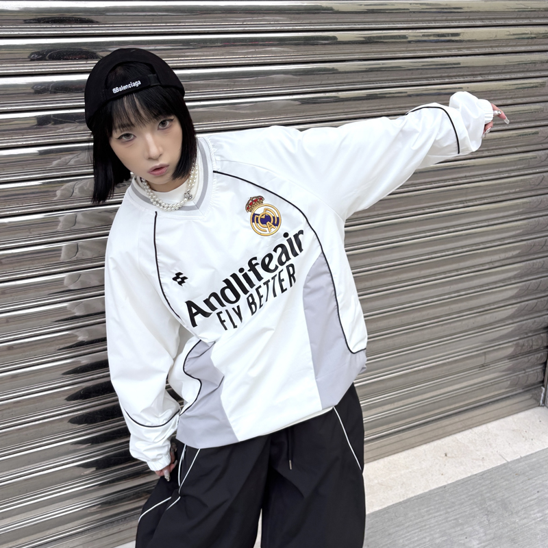 潮牌刺绣致敬皇马10号球衣外套秋季男女宽松