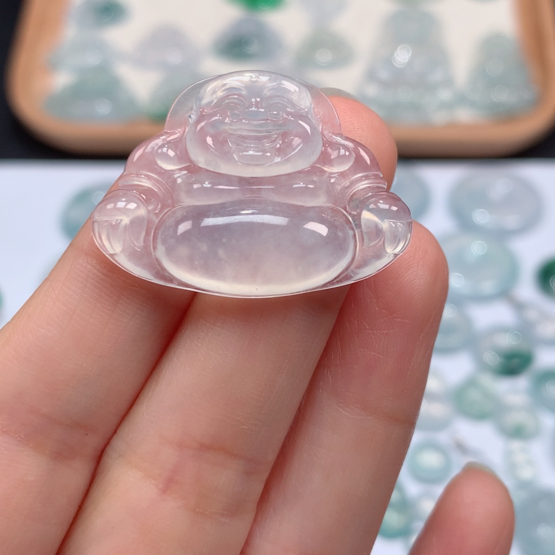 翡翠颈饰未镶嵌冰种大佛公