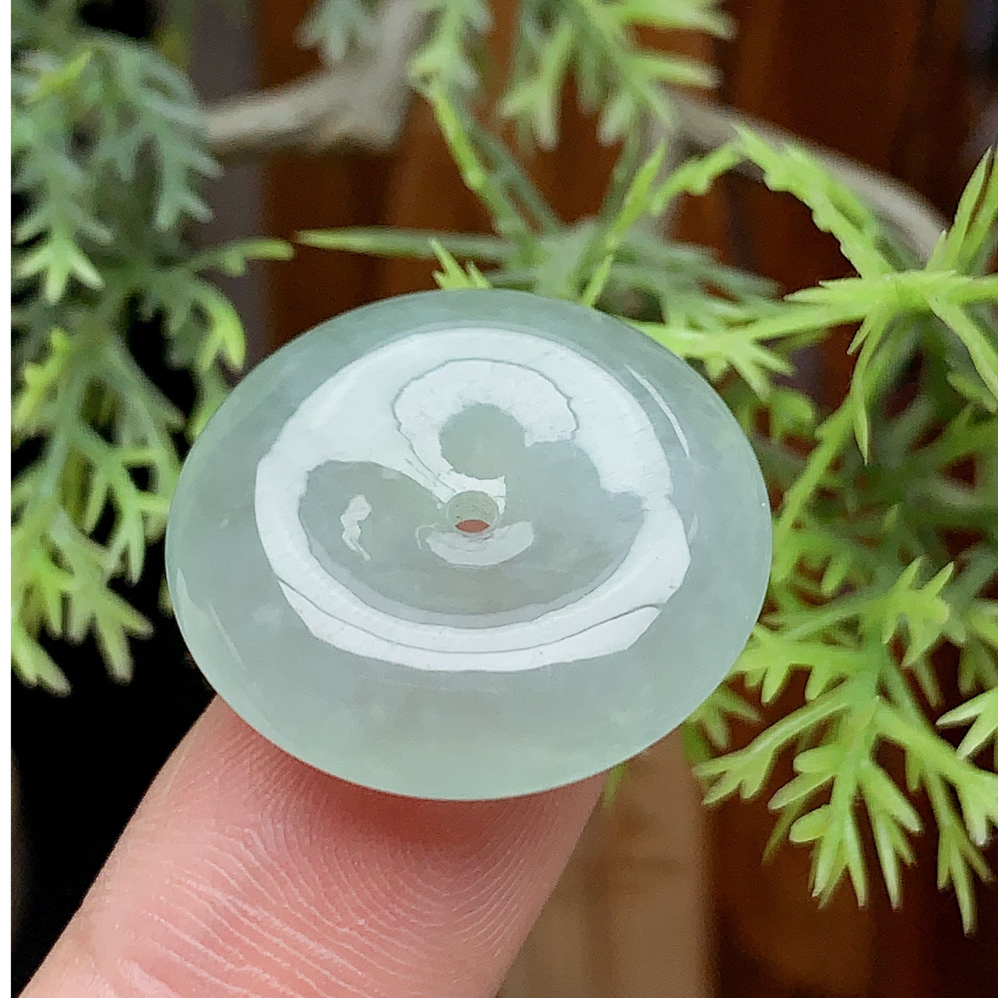 天然翡翠未镶嵌平安扣吊坠