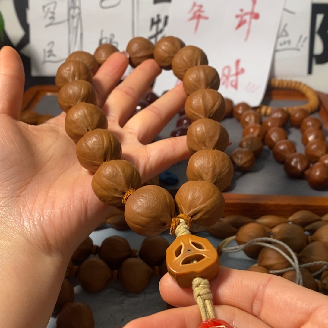 橄榄核手串范*3222精品老树王铁核18颗+鬼脸