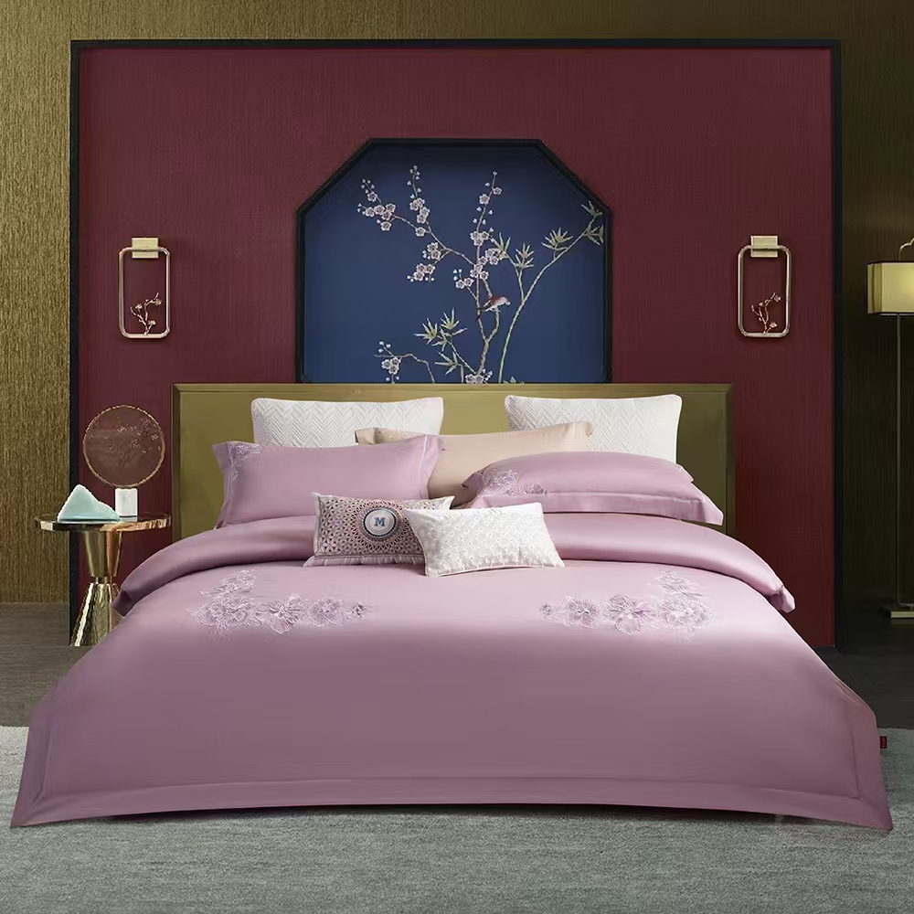 【红艳家纺】豆蔻双股长绒棉四件套