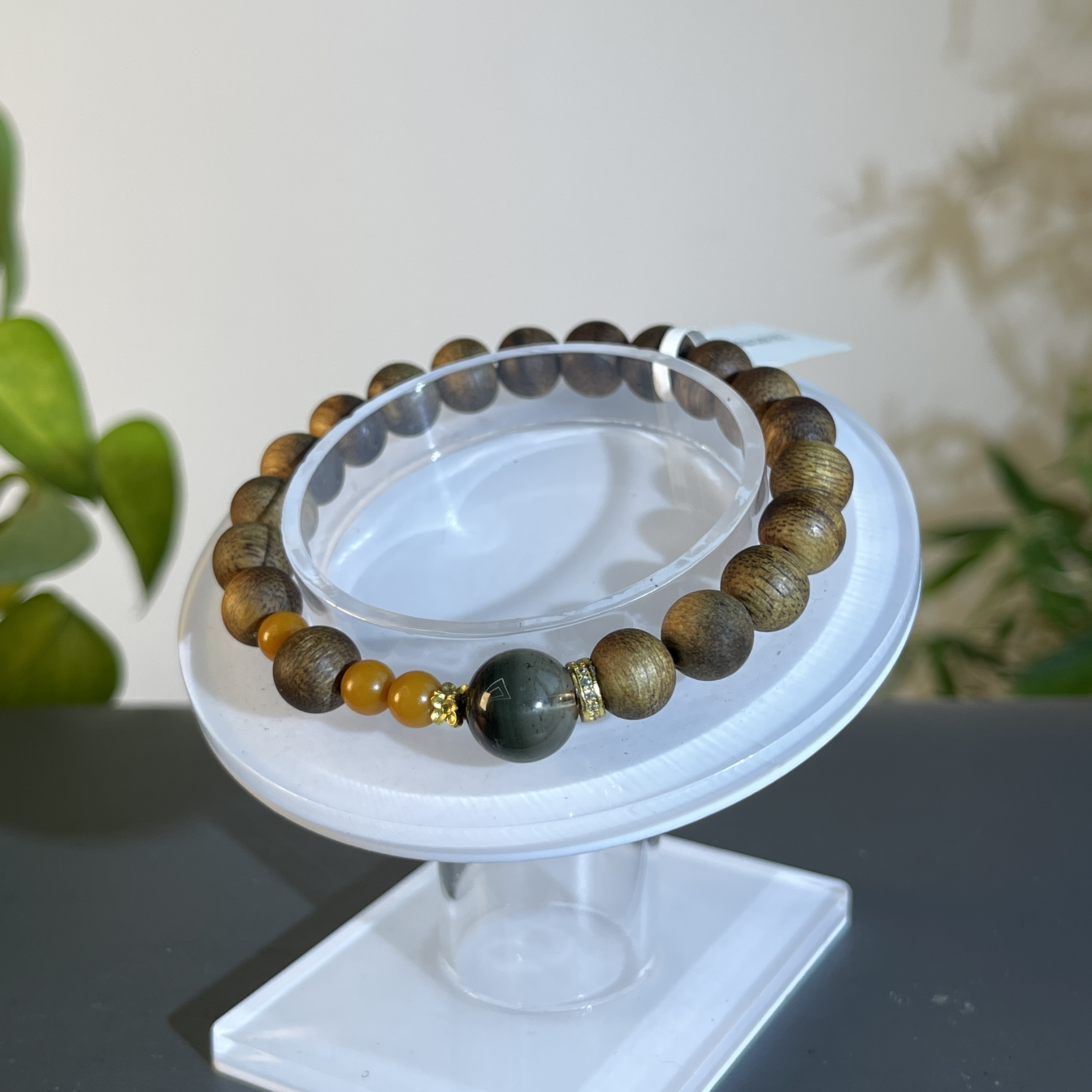 JXB15-38  沉香-diy绿幽灵手串