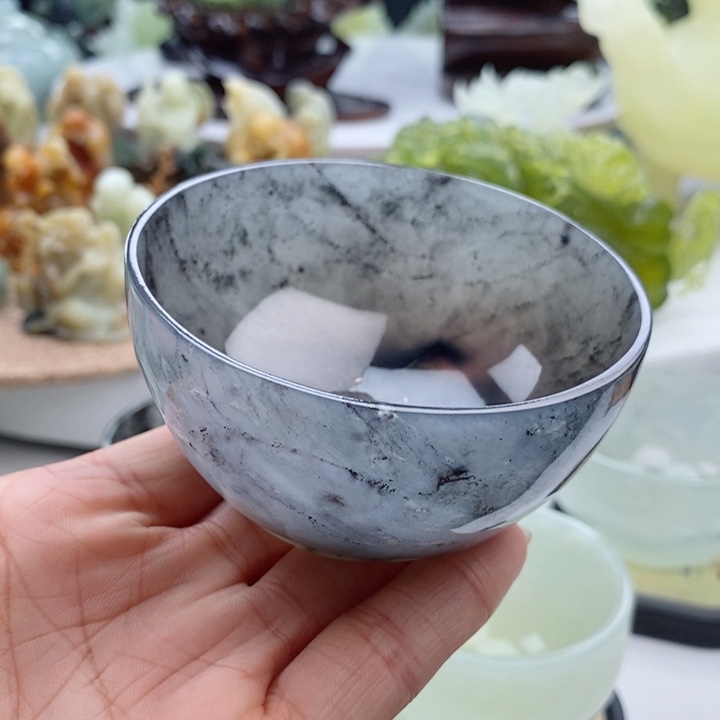 岫玉四大名玉茶杯100c c未镶嵌