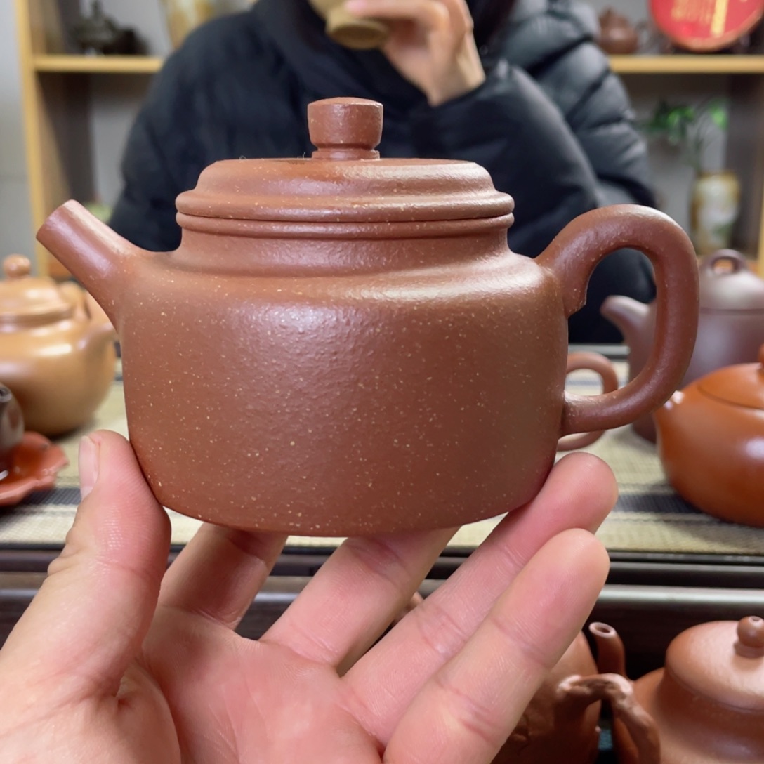 紫砂茶壶德钟红降坡
