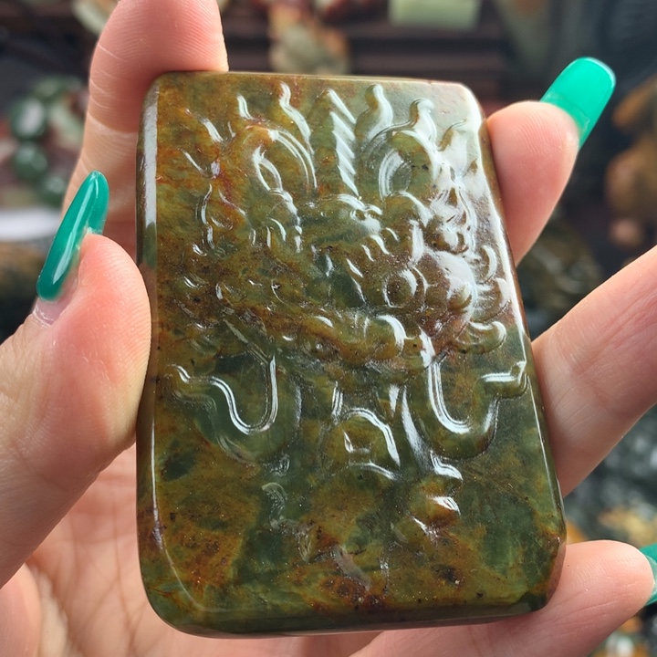 岫岩河磨玉（透闪石质玉）手把未镶嵌