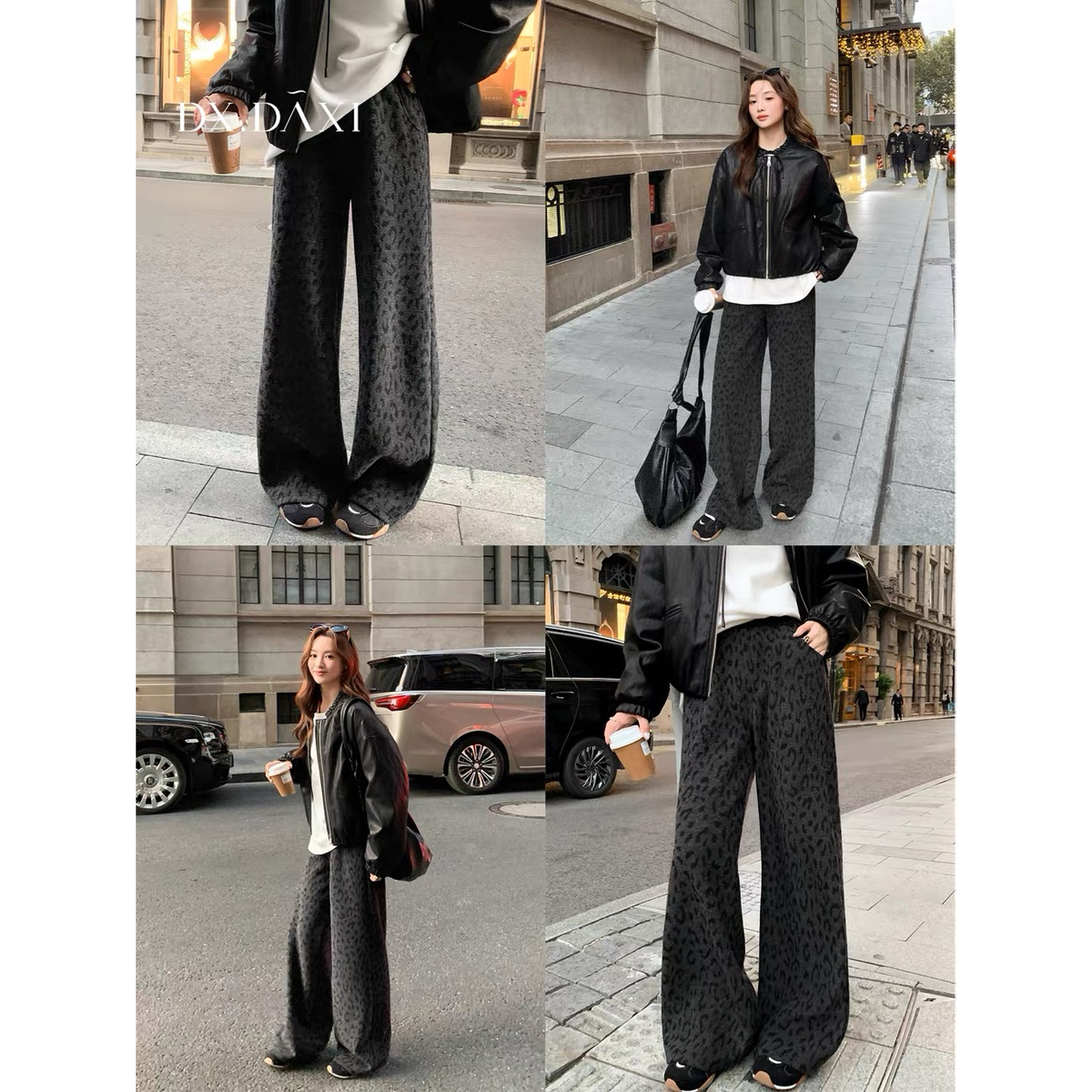 9915 加绒百搭豹纹裤