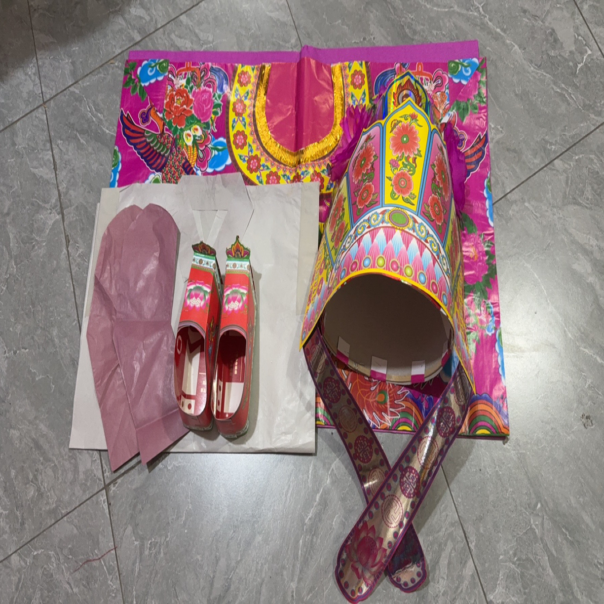 潮汕拜月亮娘手工袍配套念心平安顺中秋节拜月娘凤袍一套套装国风