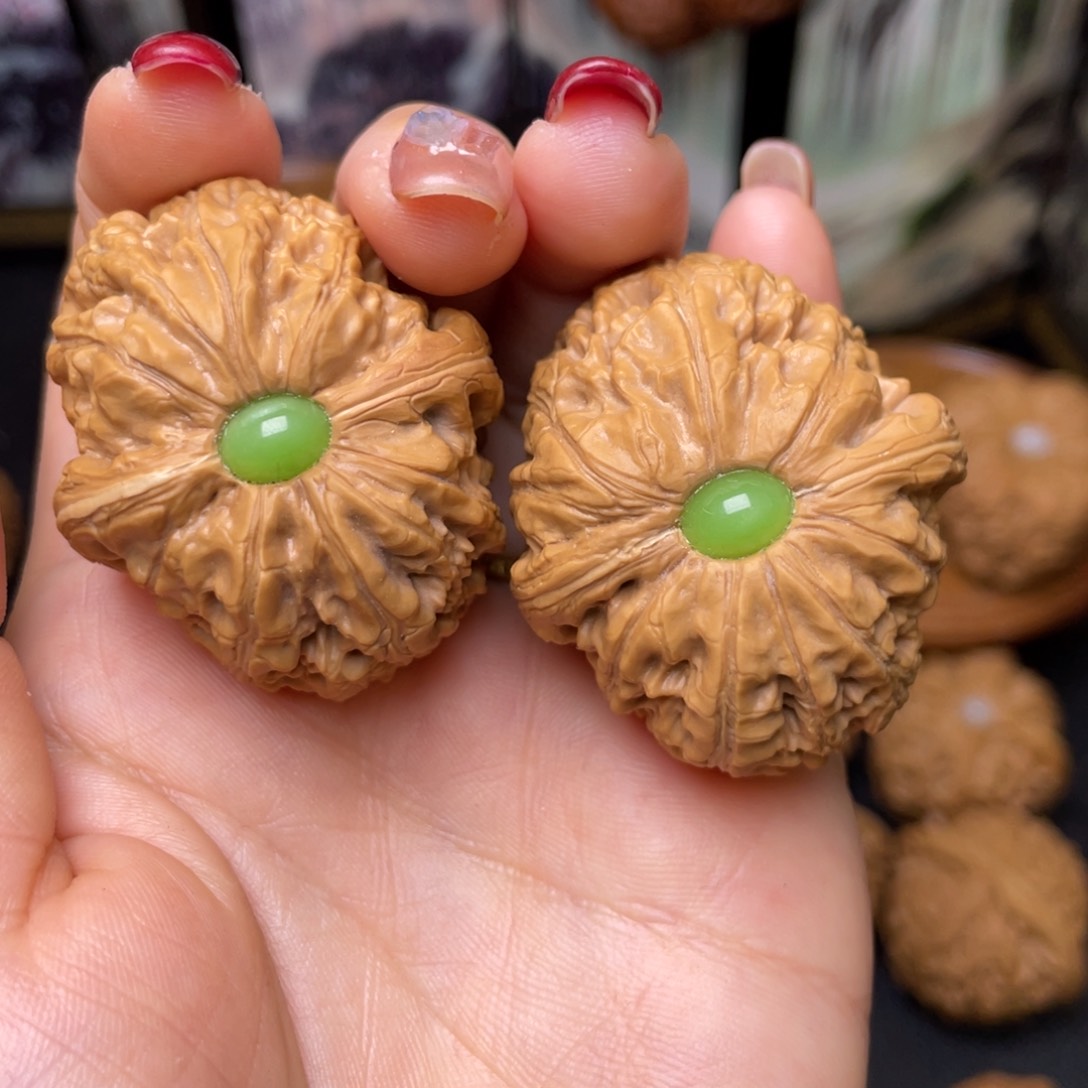 文玩核桃把件43平谷元宝