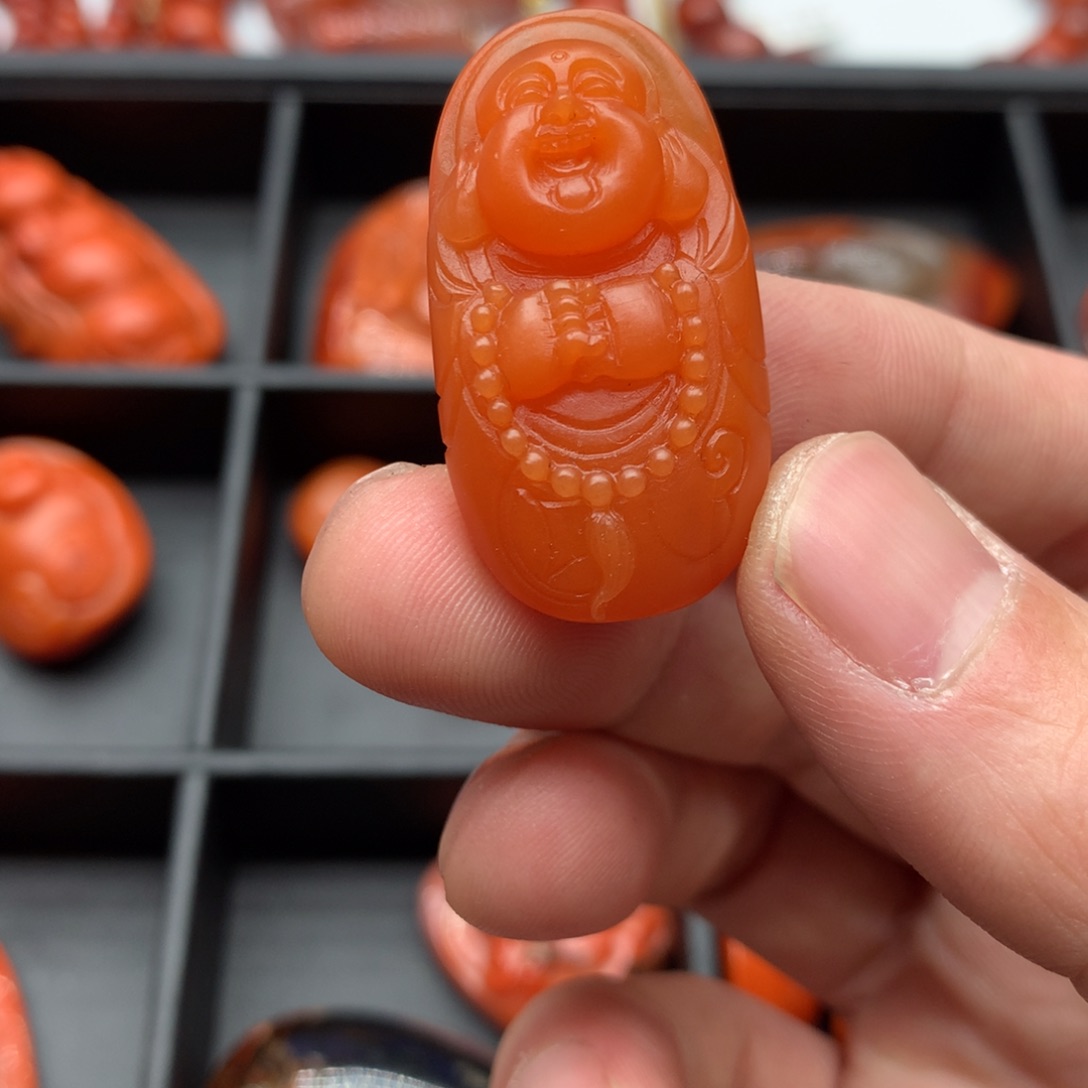 南红玛瑙吊坠未镶嵌烟**风