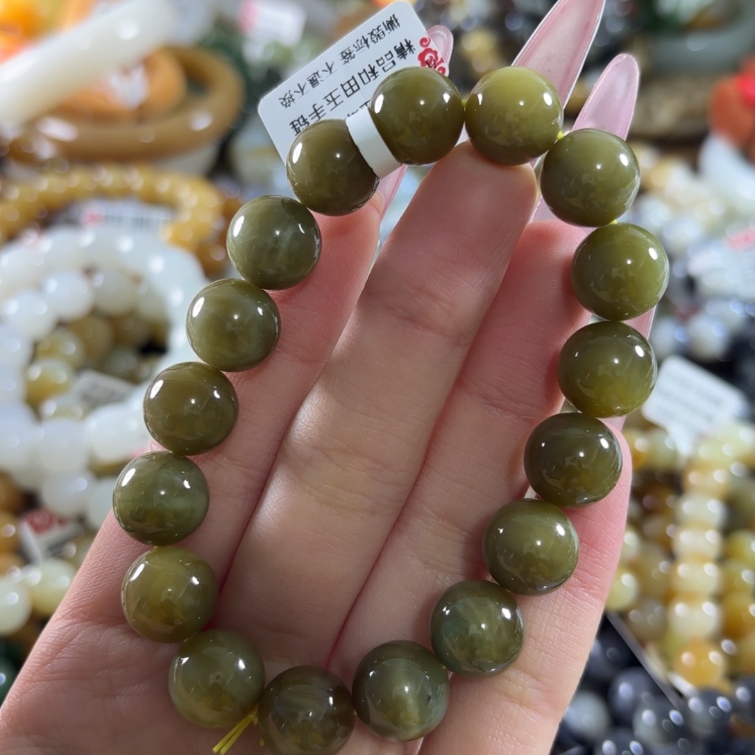 和田玉未镶嵌手链255