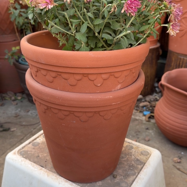 紫砂花盆口24高23宜兴紫砂 