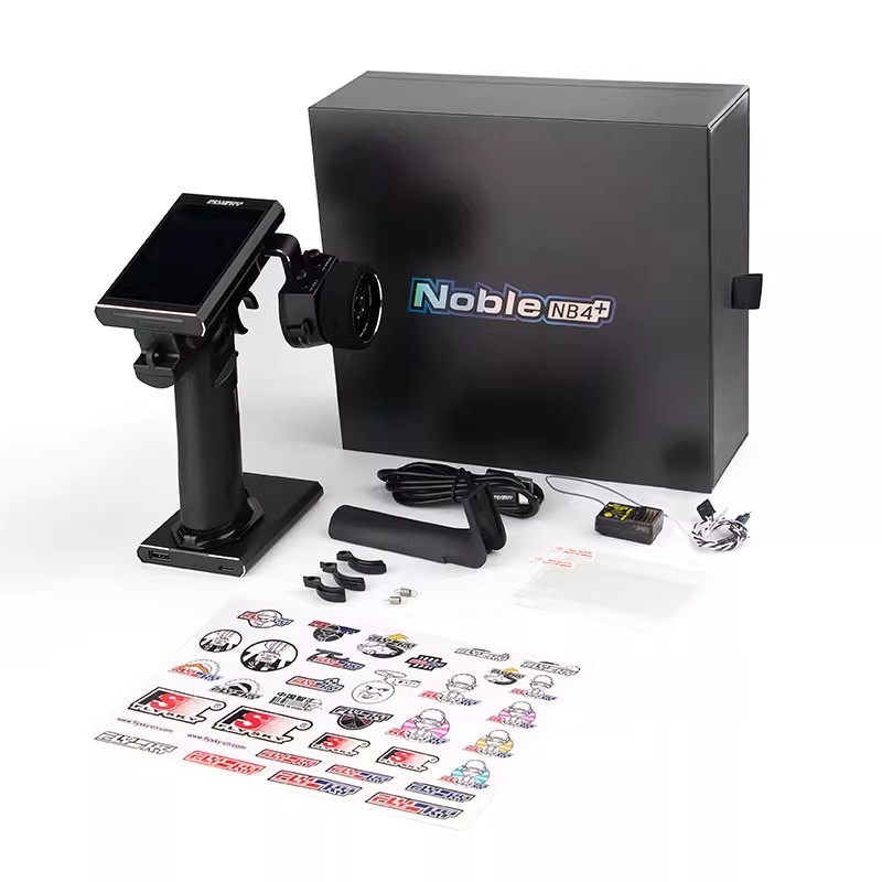 新款FlySky富斯Noble NB4+遥控器模型车8通道防水2.4G触摸彩屏