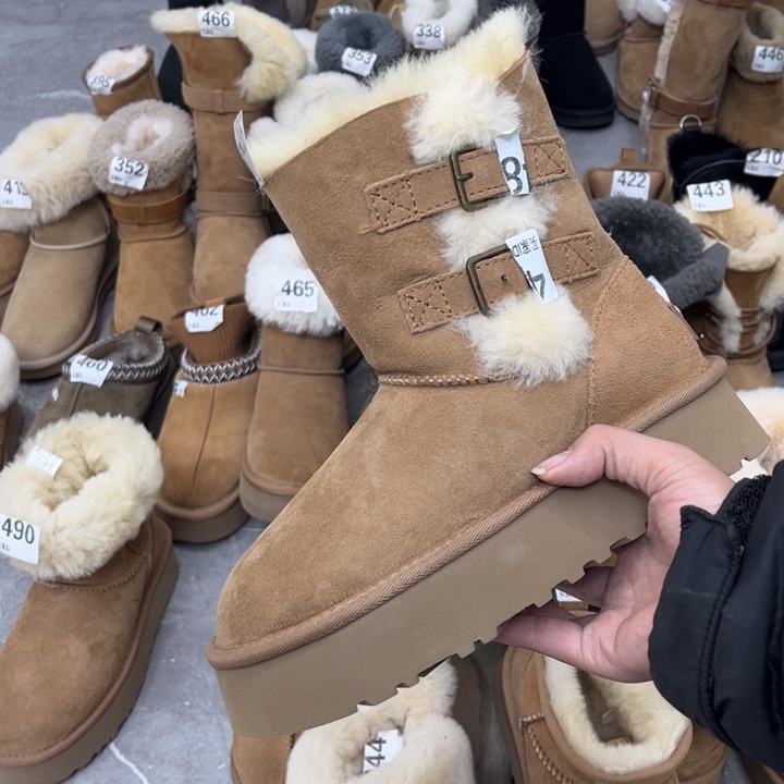 栗色两排扣厚底40