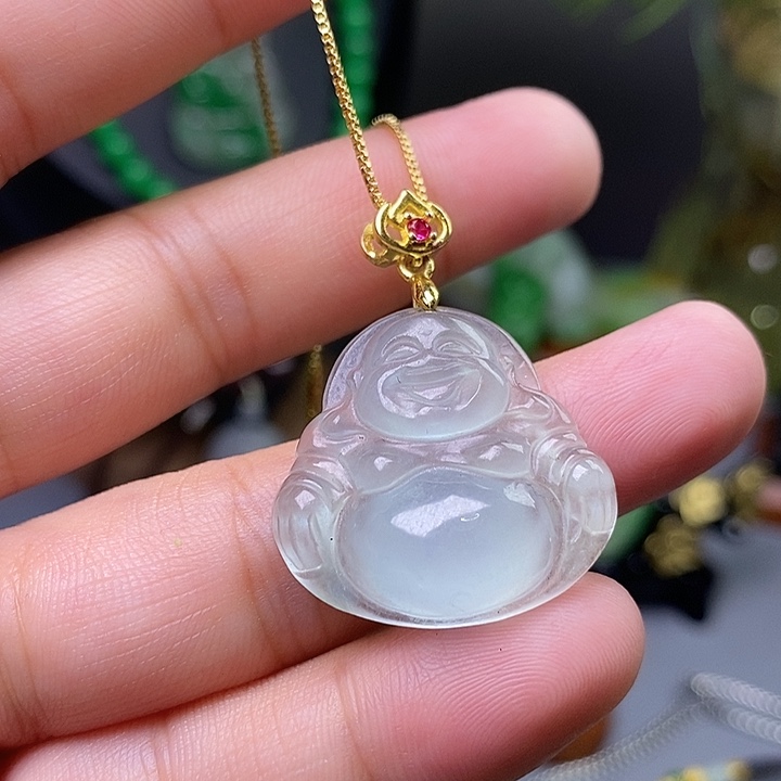 翡翠未镶嵌吊坠(赠链)