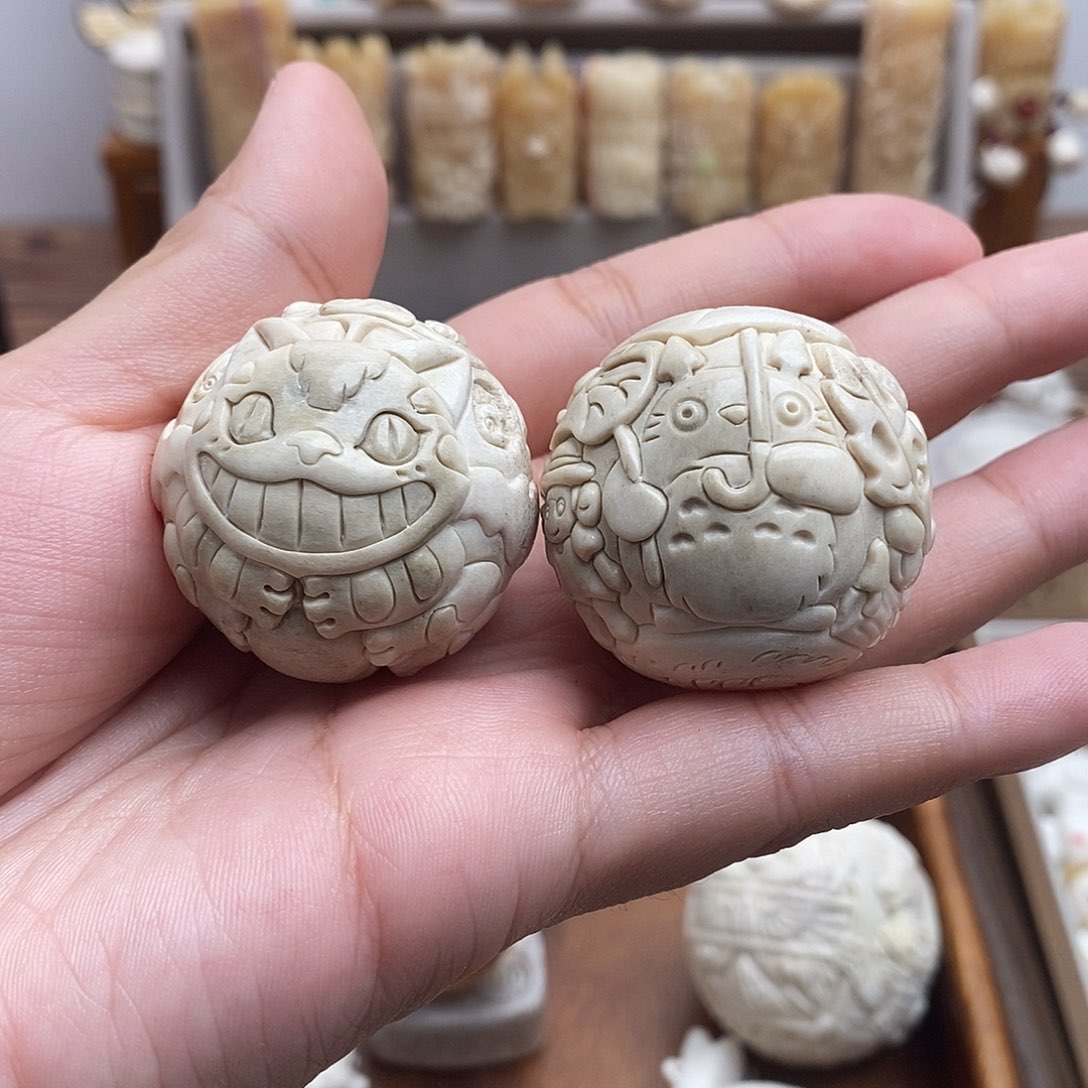 鹿骨把件c9龙猫手球36尺寸不退换