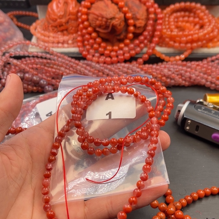 南红玛瑙未镶嵌多样性发货默认微瑕称重5mm