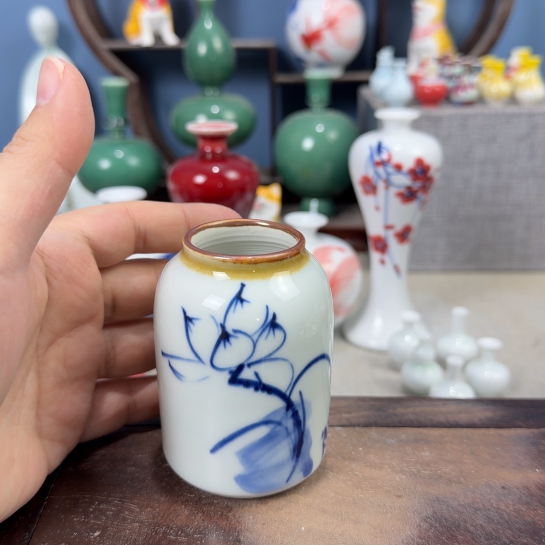 陶瓷手工小花器摆件