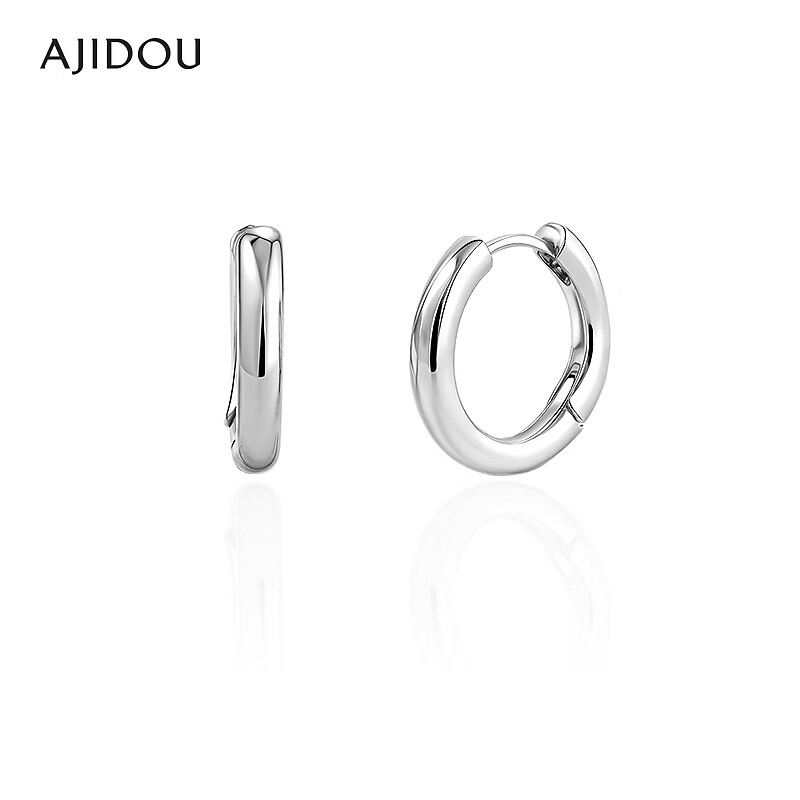 铜合金耳饰 AJIDOU阿吉豆耳环女款银色时尚休闲耳钉耳饰GM