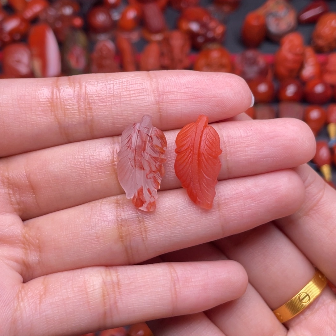 山***人南红玛瑙未镶嵌配饰