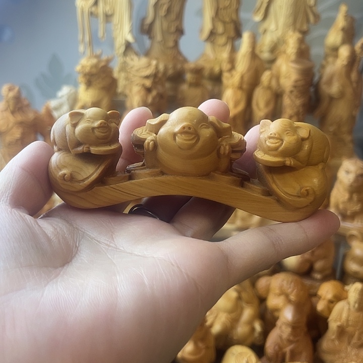 柏木（崖柏）小猪如意长10公分