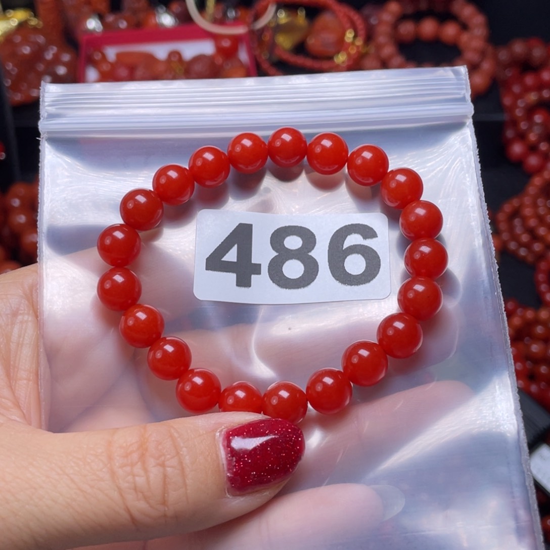 南红玛瑙手链合金?****姊