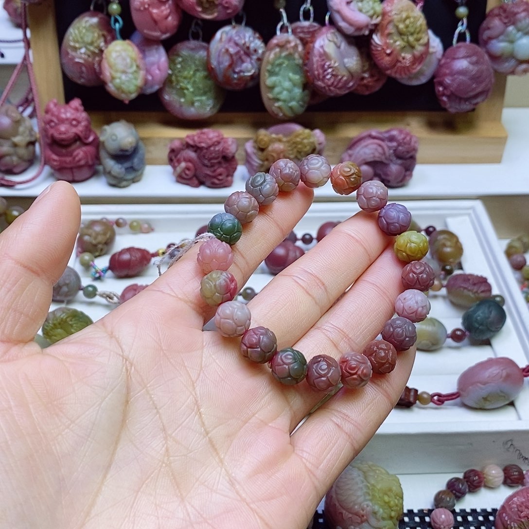 玛瑙/玉髓盐源玛瑙手链未镶嵌