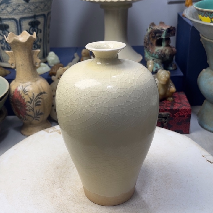 摆件用****2白釉瓷梅瓶摆件1