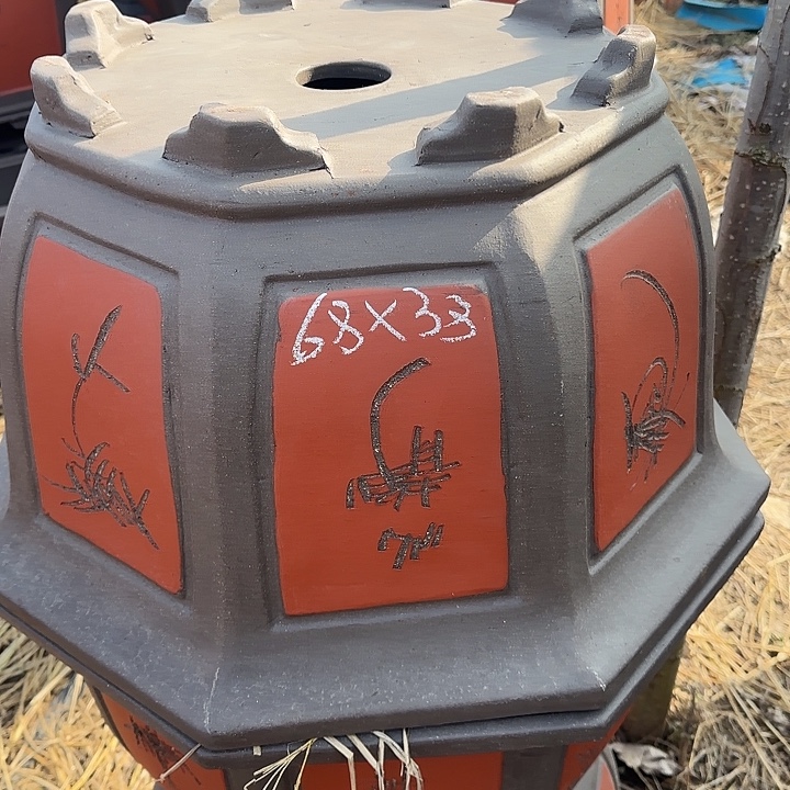 平***福紫砂花盆口68高38✖️2