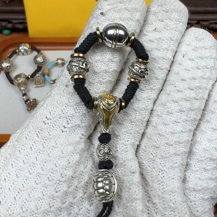 铜铁合金类鎏金色三通套装