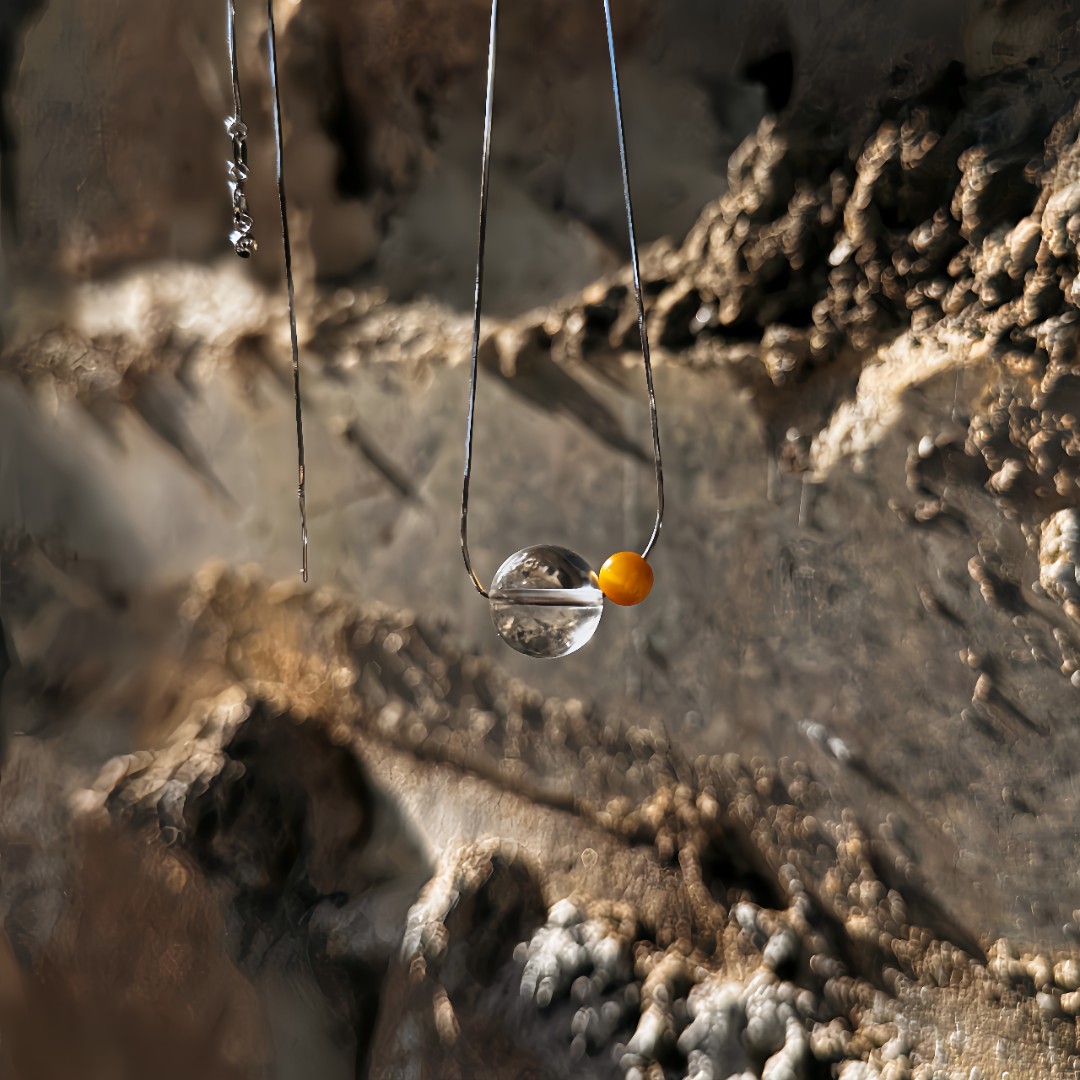 链子925银 【鎏金映月】银项链可调节天然双A净体白水简约时尚百搭