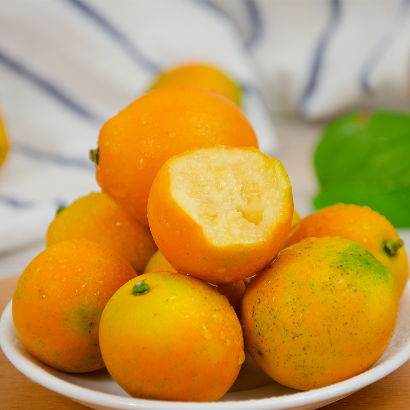广西融安脆蜜金柑 皮脆香甜 果实金黄亮丽饱满 不涩不麻3斤