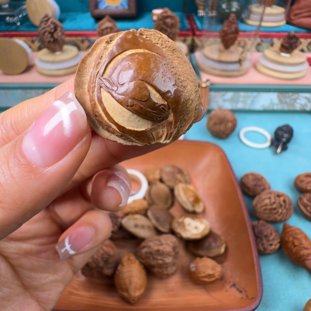 三***和橄榄核手串/手链核潮核雕手工制作