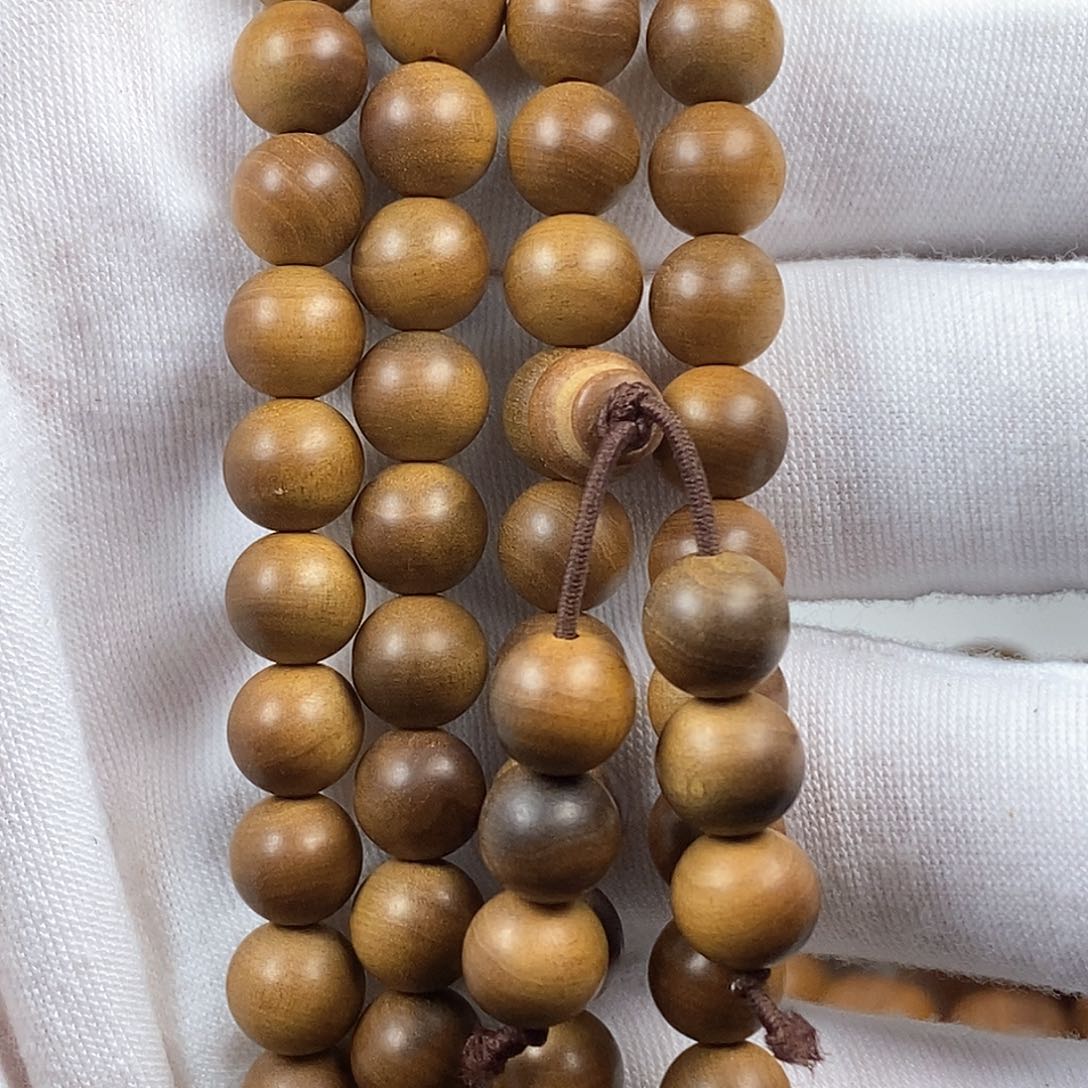 檀香木手串/手链李*老山檀香0.8多圈奶香