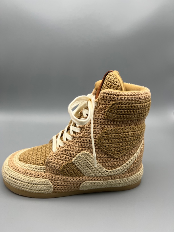 99新 Chloe/蔻依 ch074 线圈编织高帮系带休息鞋