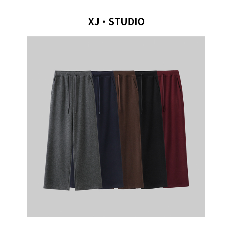 桑蚕丝羊毛高腰阔腿裤女2025秋冬新款垂感通勤休闲长裤纯色显瘦