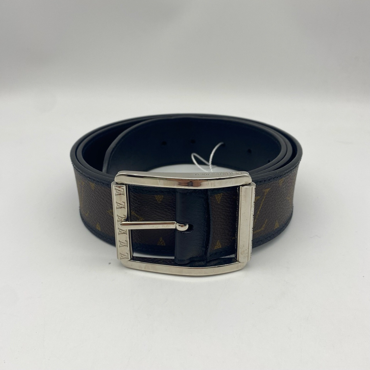 95新 LouisVuitton/路易威登 100码针扣老花单面腰带12826736