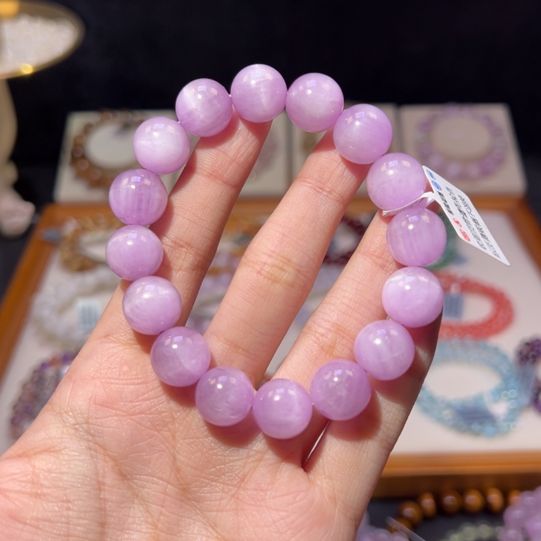 锂辉石毕业级猫眼紫锂辉12m未镶嵌昕*✨