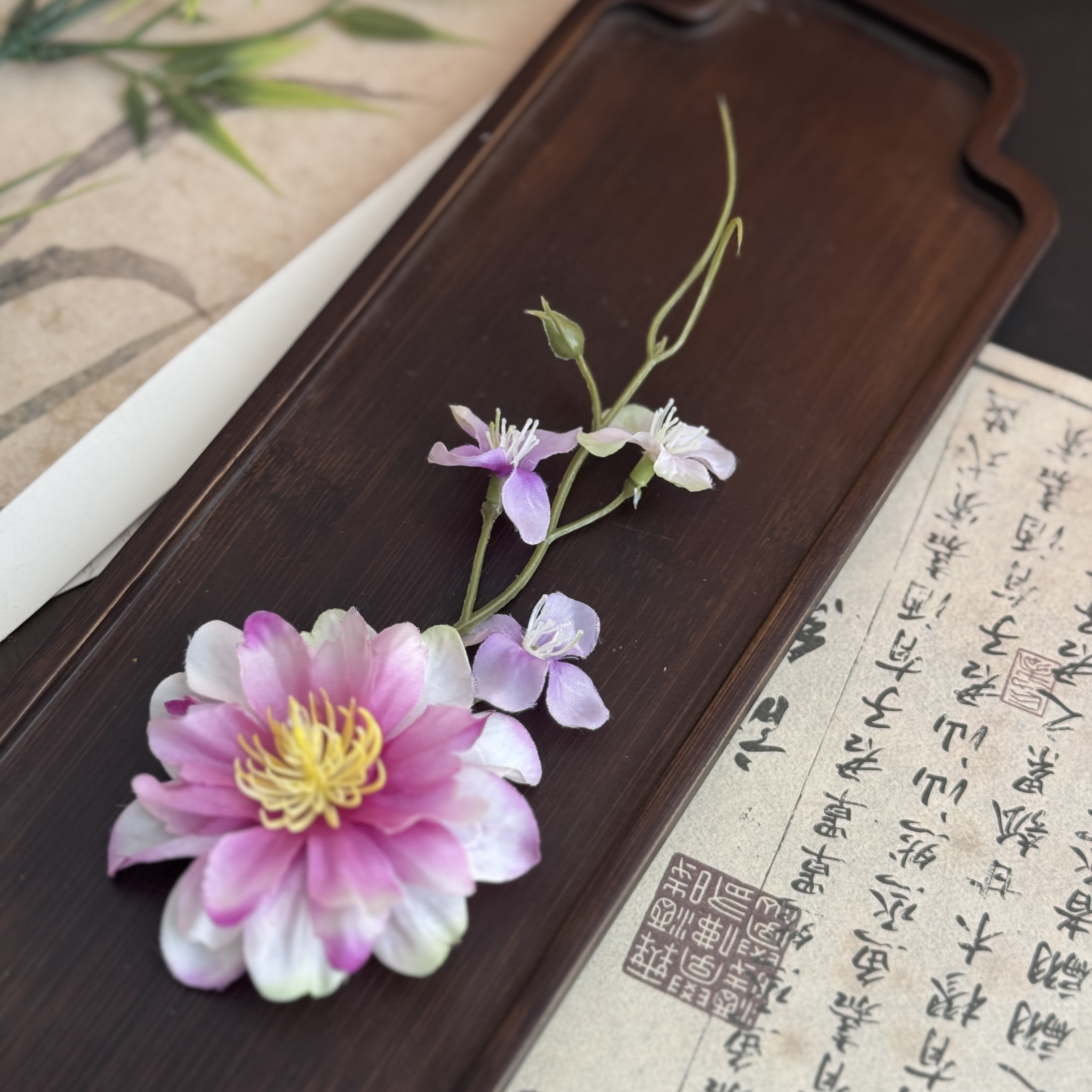 紫色【春楹花】古风汉服配饰
